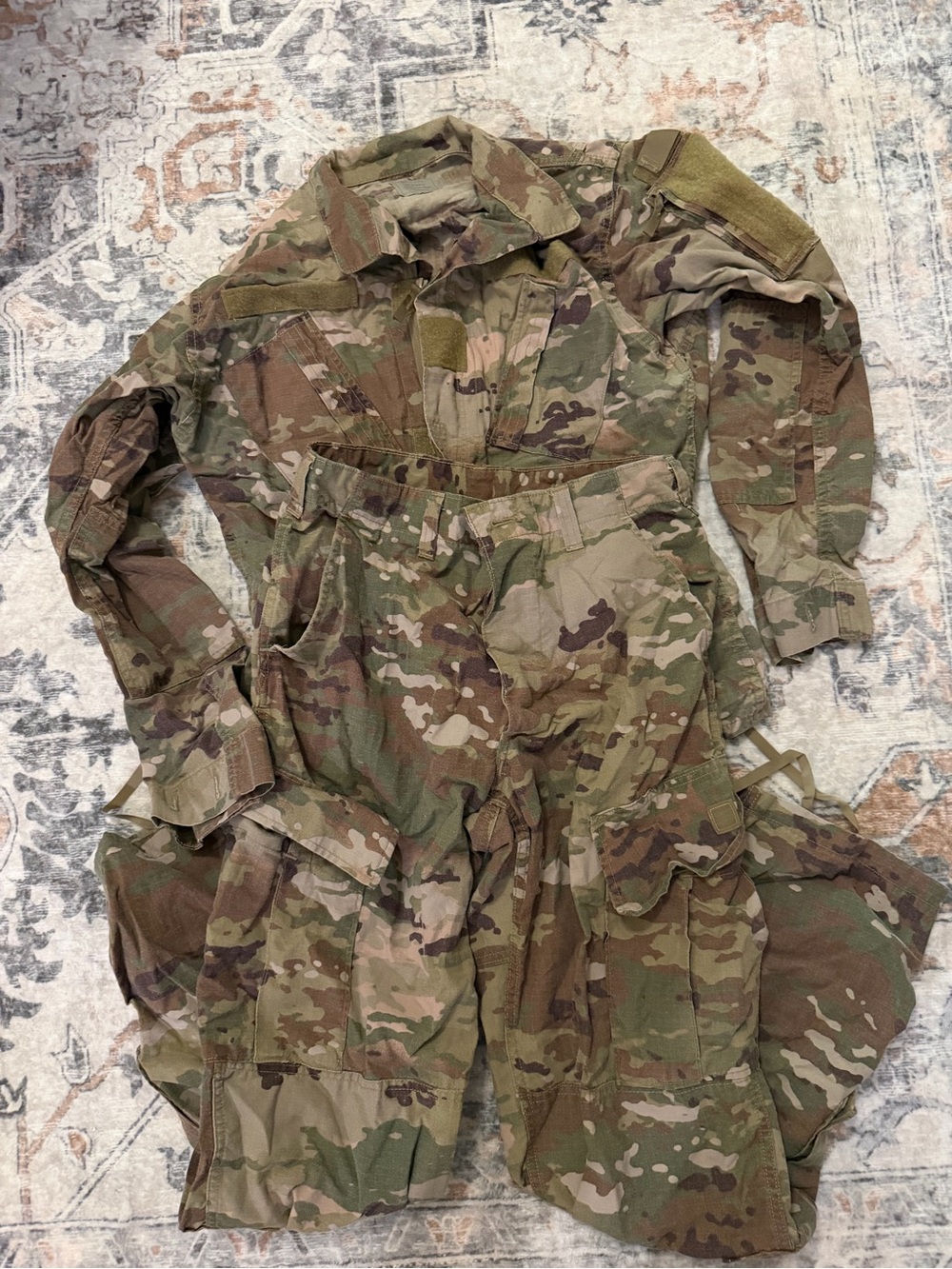 OCP Camo Military Uniform Set Small Regular Top & Bottom